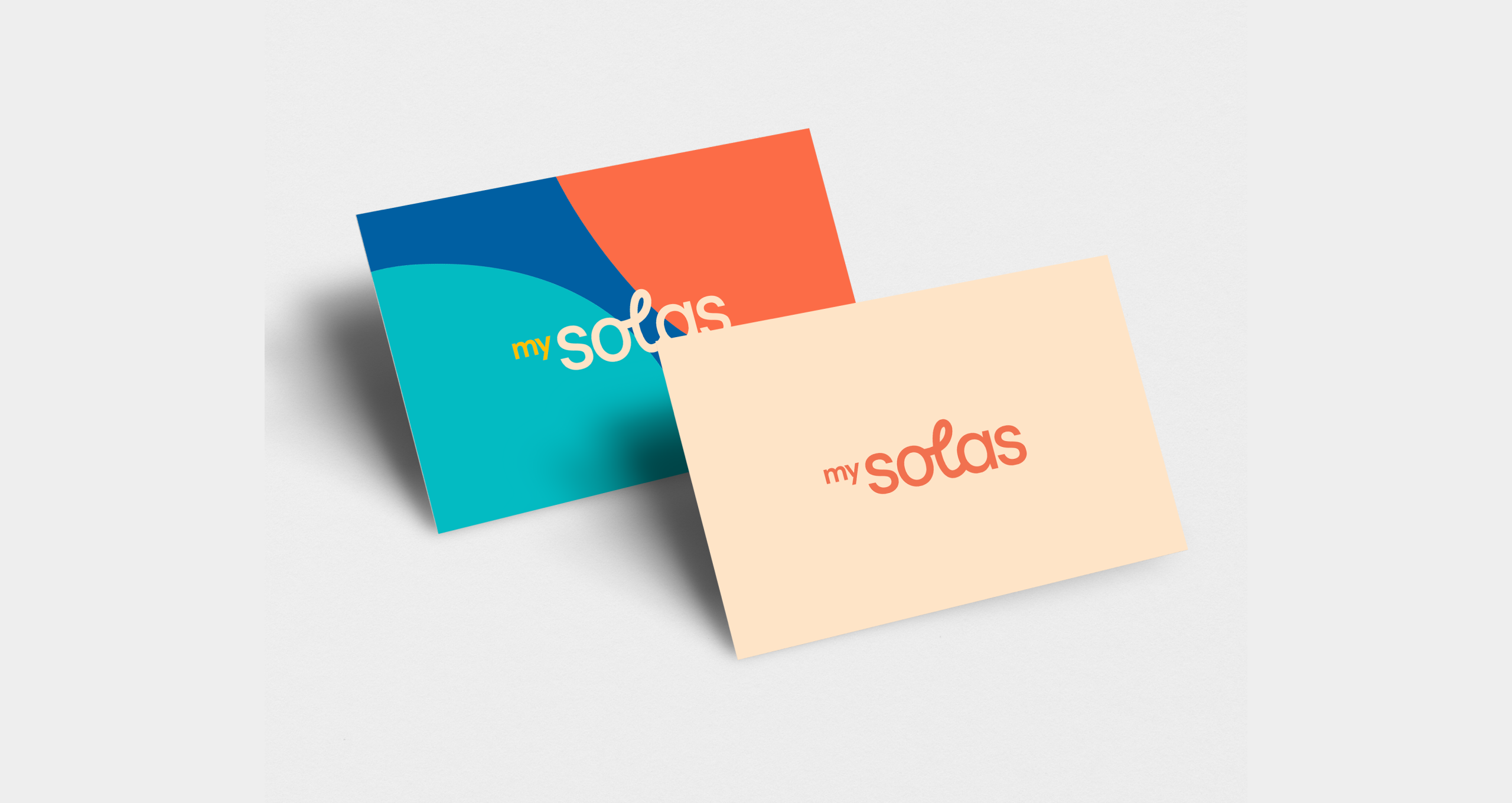 Two business cards with 